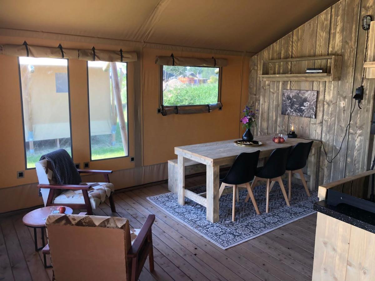 De Hazelaarshof Luxe glampingtent bij natuurgebied De Millingerwaard Kekerdom Buitenkant foto